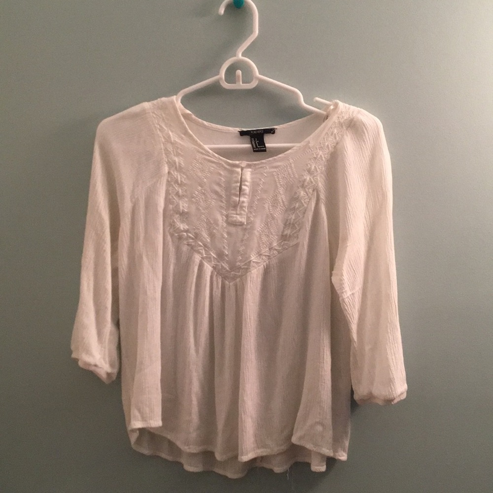 Forever 21 white babydoll shirt